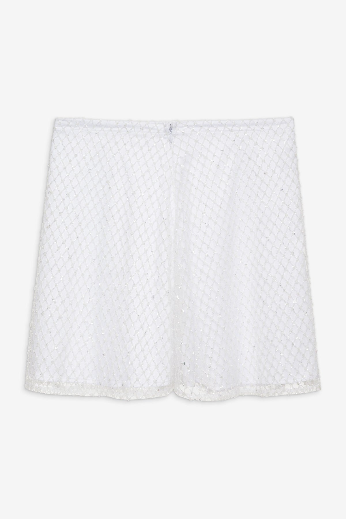 For Love & Lemons Glitter Grid Mini Skirt