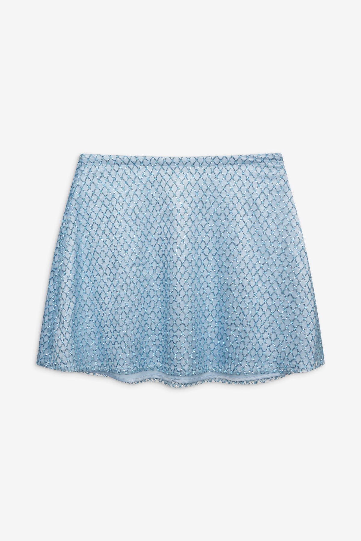 For Love & Lemons Glitter Grid Mini Skirt