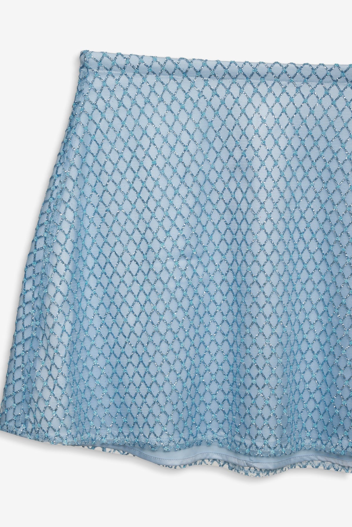 For Love & Lemons Glitter Grid Mini Skirt