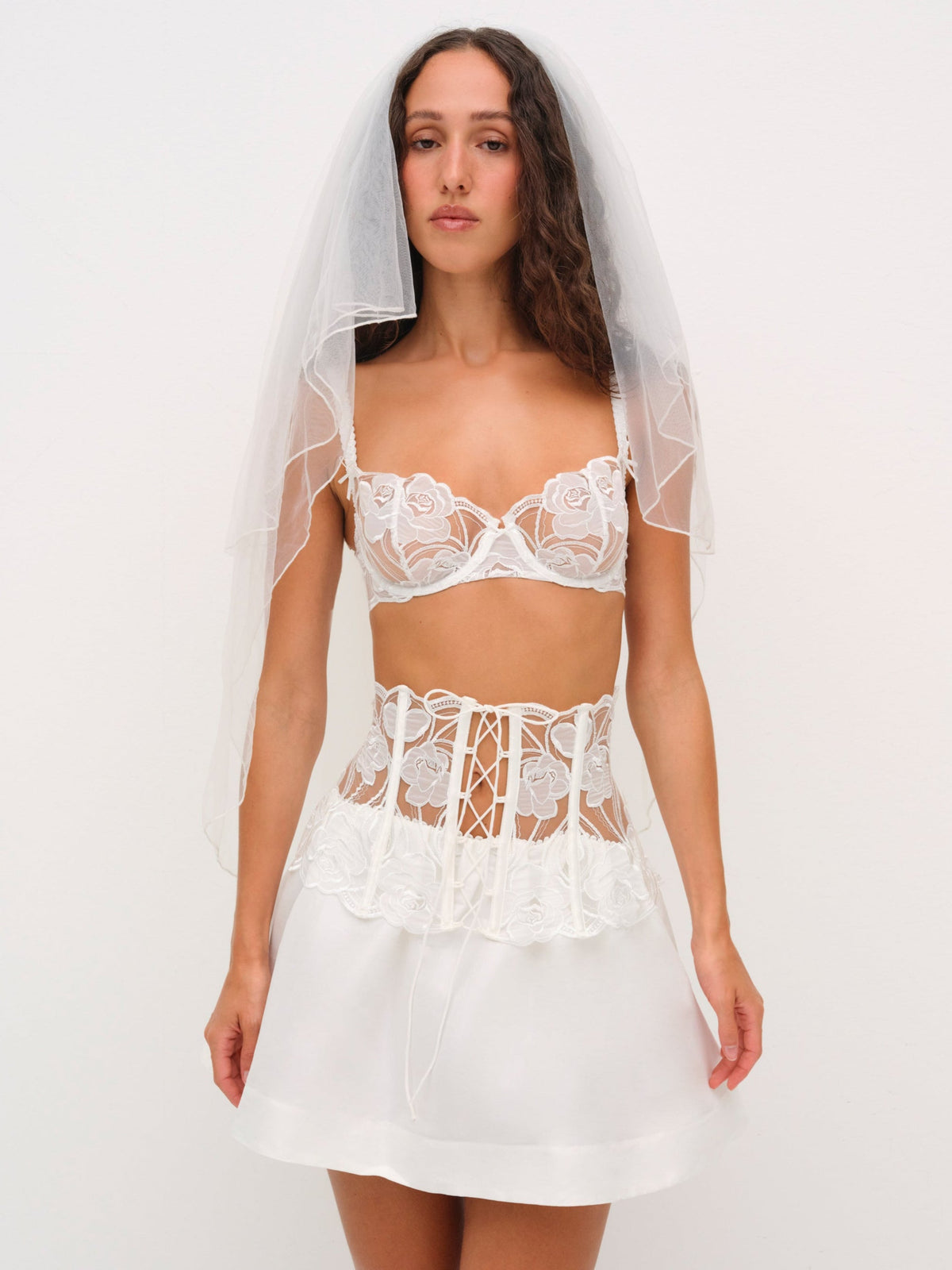 For Love & Lemons Blushing Blooms Mini Skirt