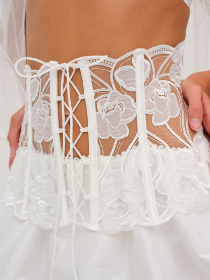For Love & Lemons Blushing Blooms Mini Skirt