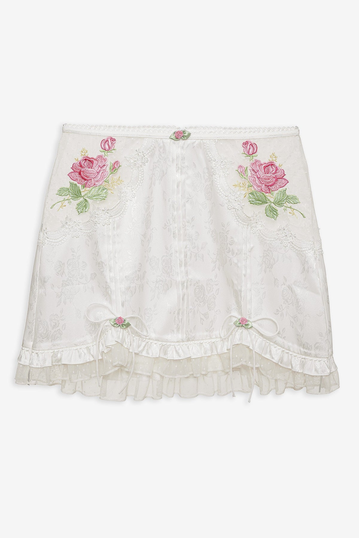 For Love & Lemons Heirloom Rose Slip Skirt