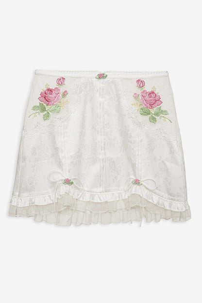 For Love & Lemons Heirloom Rose Slip Skirt