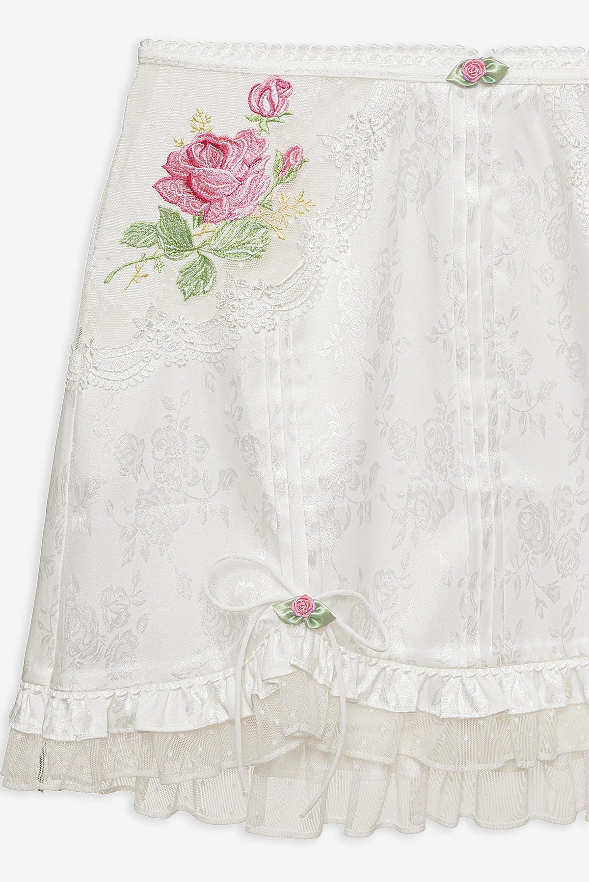 For Love & Lemons Heirloom Rose Slip Skirt