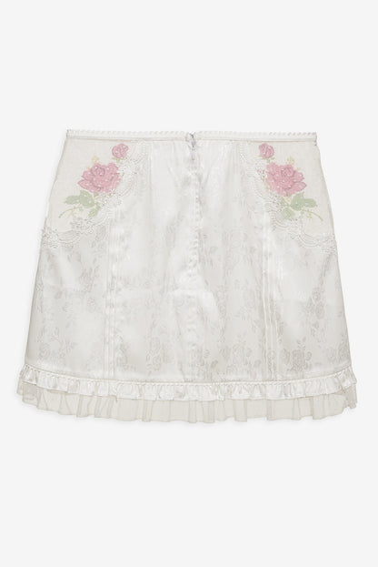 For Love & Lemons Heirloom Rose Slip Skirt