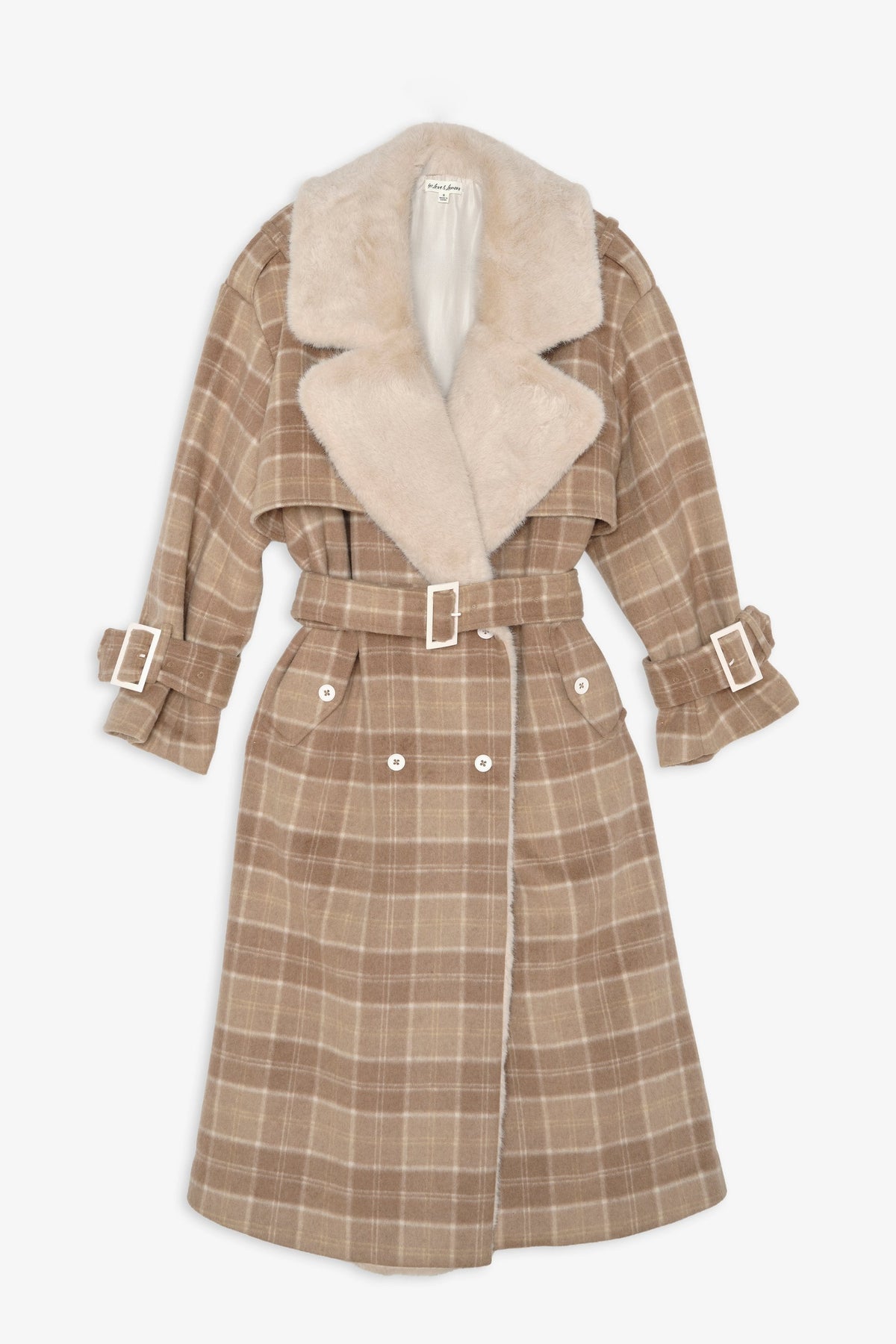 For Love & Lemons Poet Plaid Oversized Coat