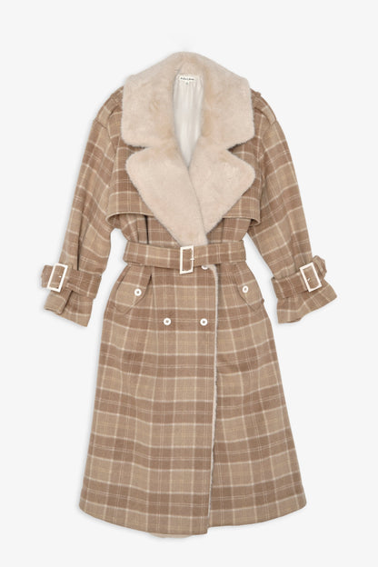 For Love & Lemons Poet Plaid Oversized Coat