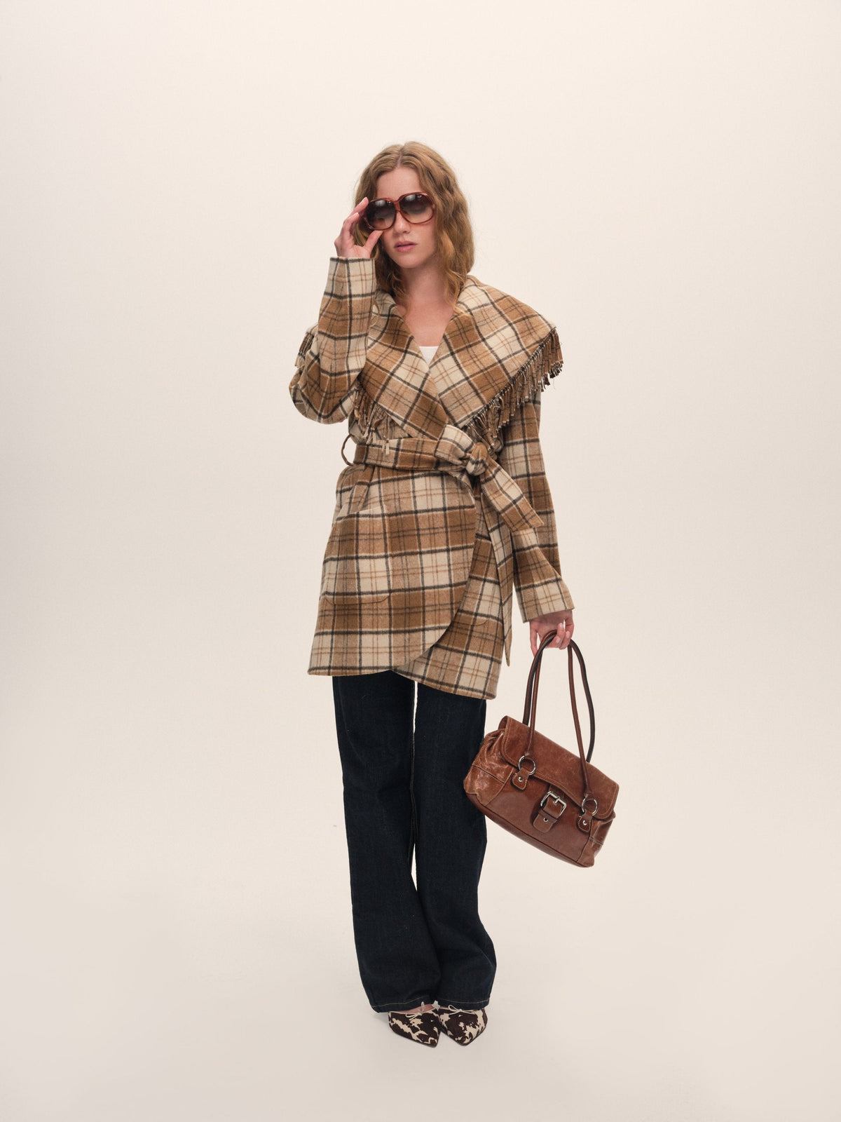 For Love & Lemons Coco Plaid Coat