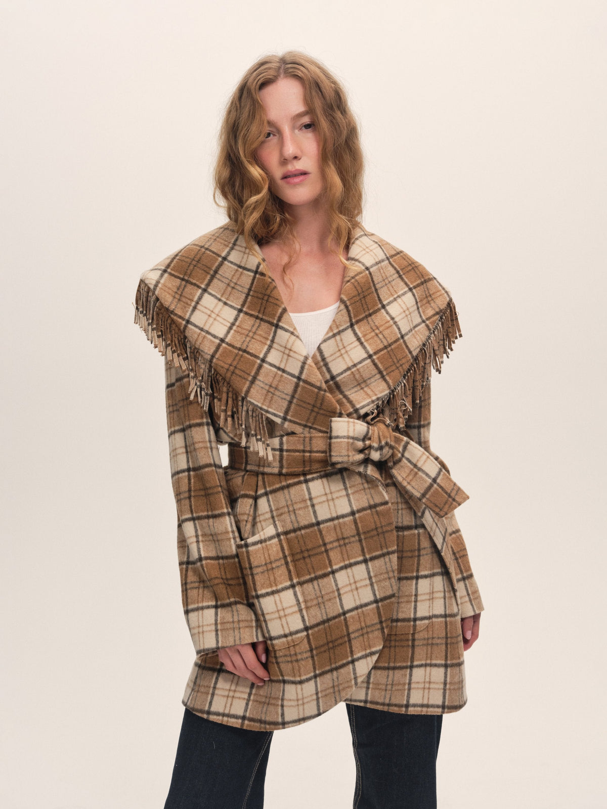 For Love & Lemons Coco Plaid Coat