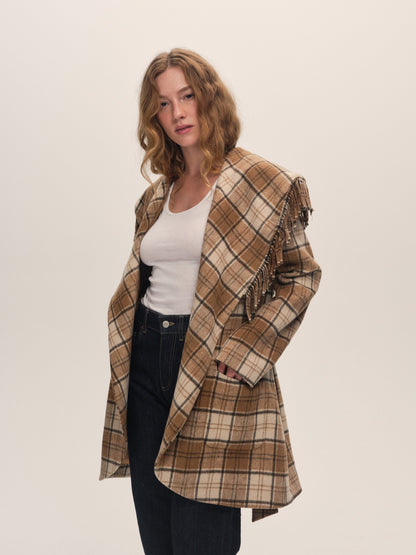 For Love & Lemons Coco Plaid Coat