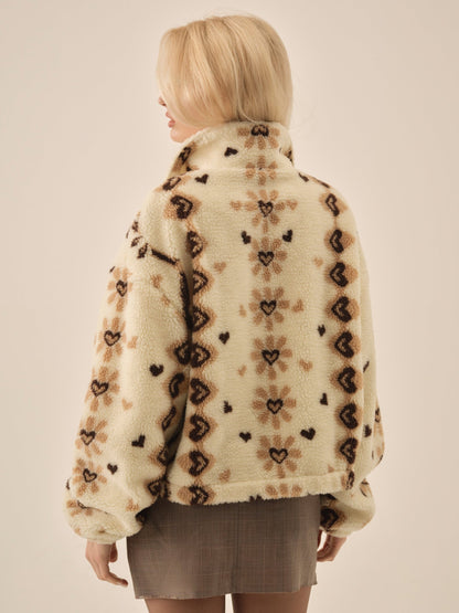 For Love & Lemons Betty Sherpa Zip Up