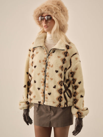 For Love & Lemons Betty Sherpa Zip Up
