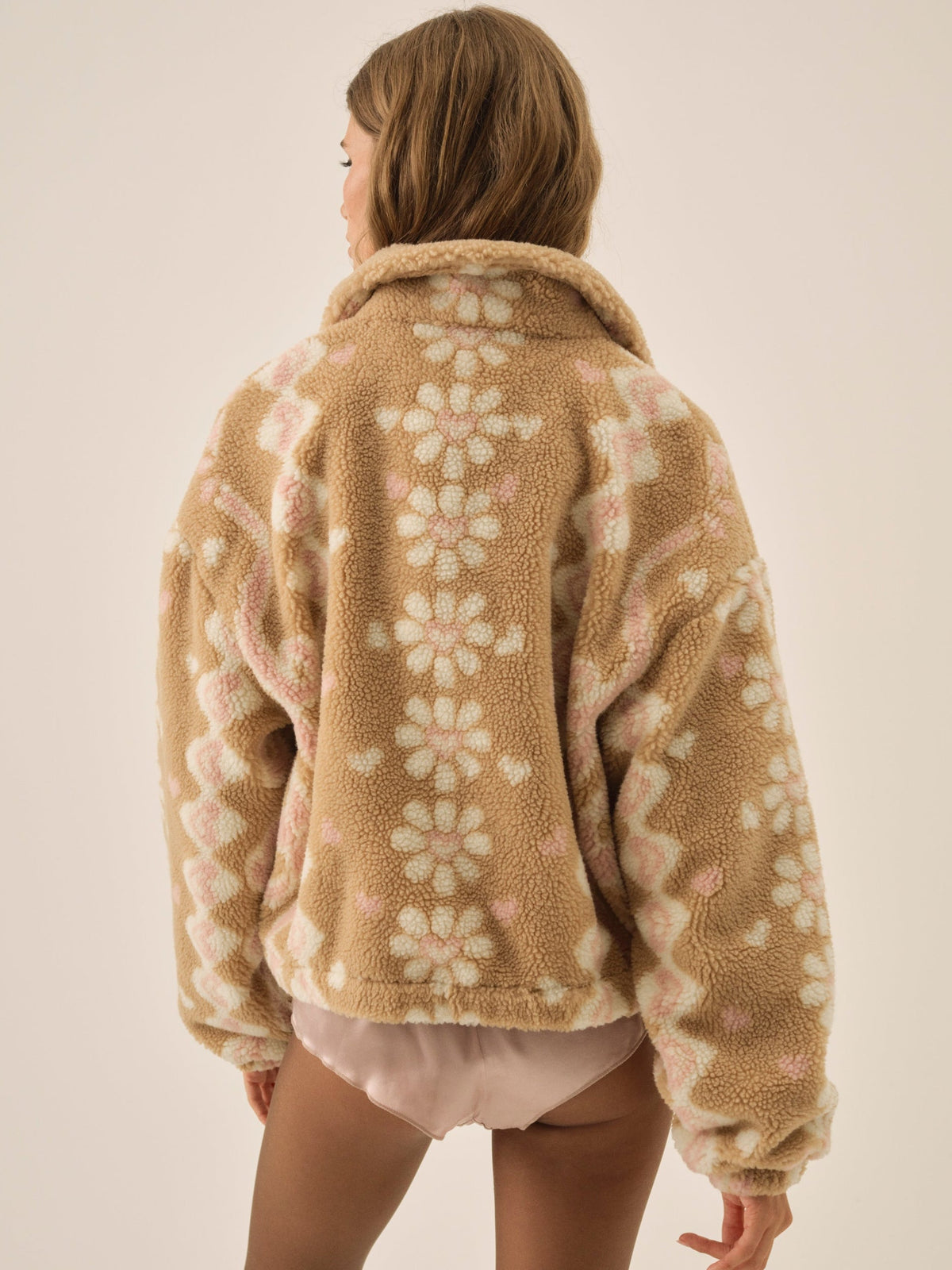 For Love & Lemons Betty Sherpa Zip Up