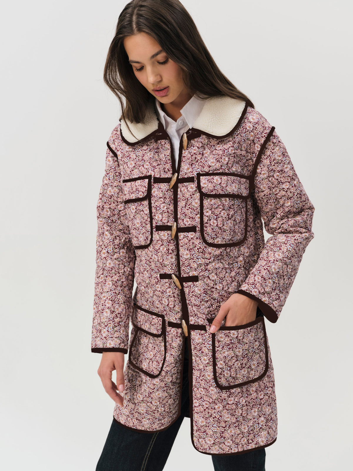 For Love & Lemons Marlene Floral Chore Coat