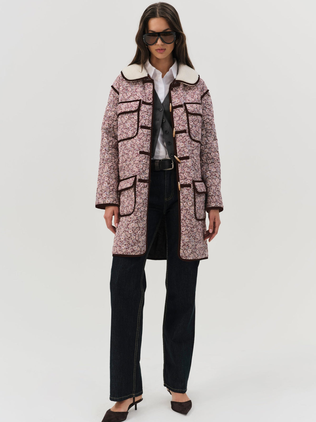 For Love & Lemons Marlene Floral Chore Coat