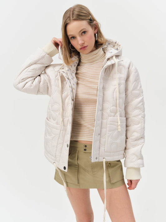 For Love & Lemons Isabel Quilted Puffer Jacket