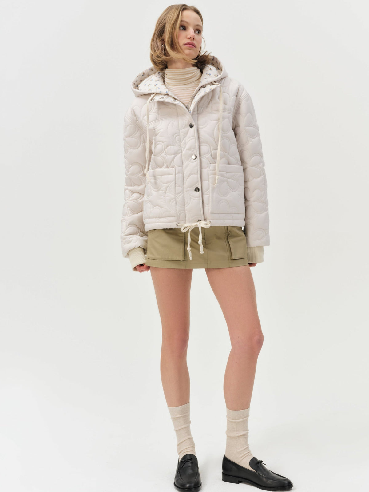 For Love & Lemons Isabel Quilted Puffer Jacket