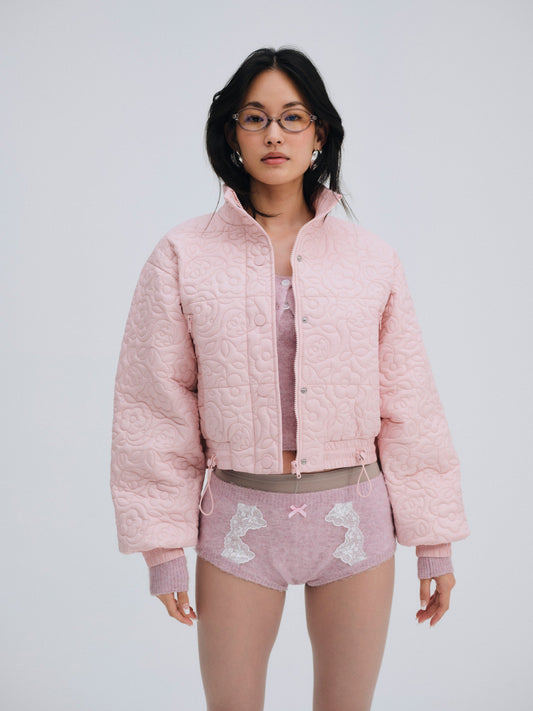 For Love & Lemons Rylee Cropped Puffer Coat