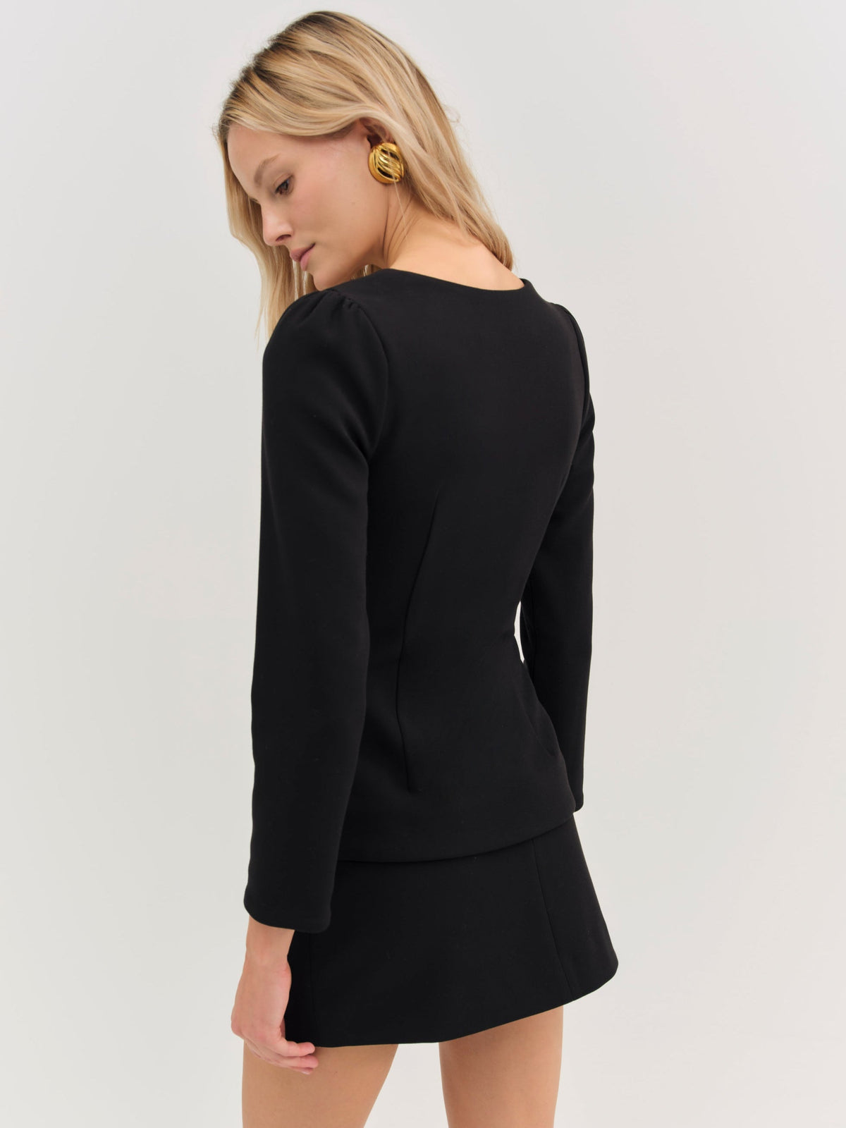 For Love & Lemons Josie Scoop Neck Blazer