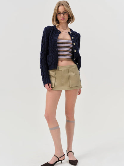 For Love & Lemons Emily Cable Knit Cardigan