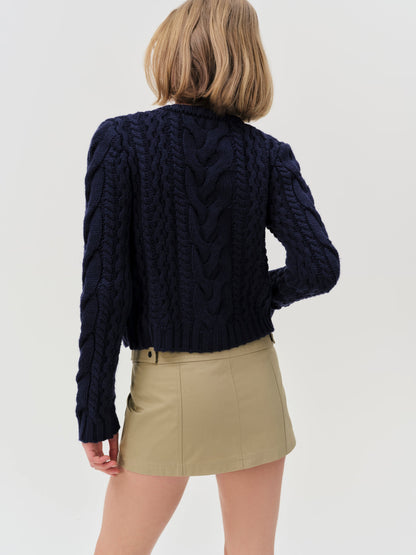 For Love & Lemons Emily Cable Knit Cardigan