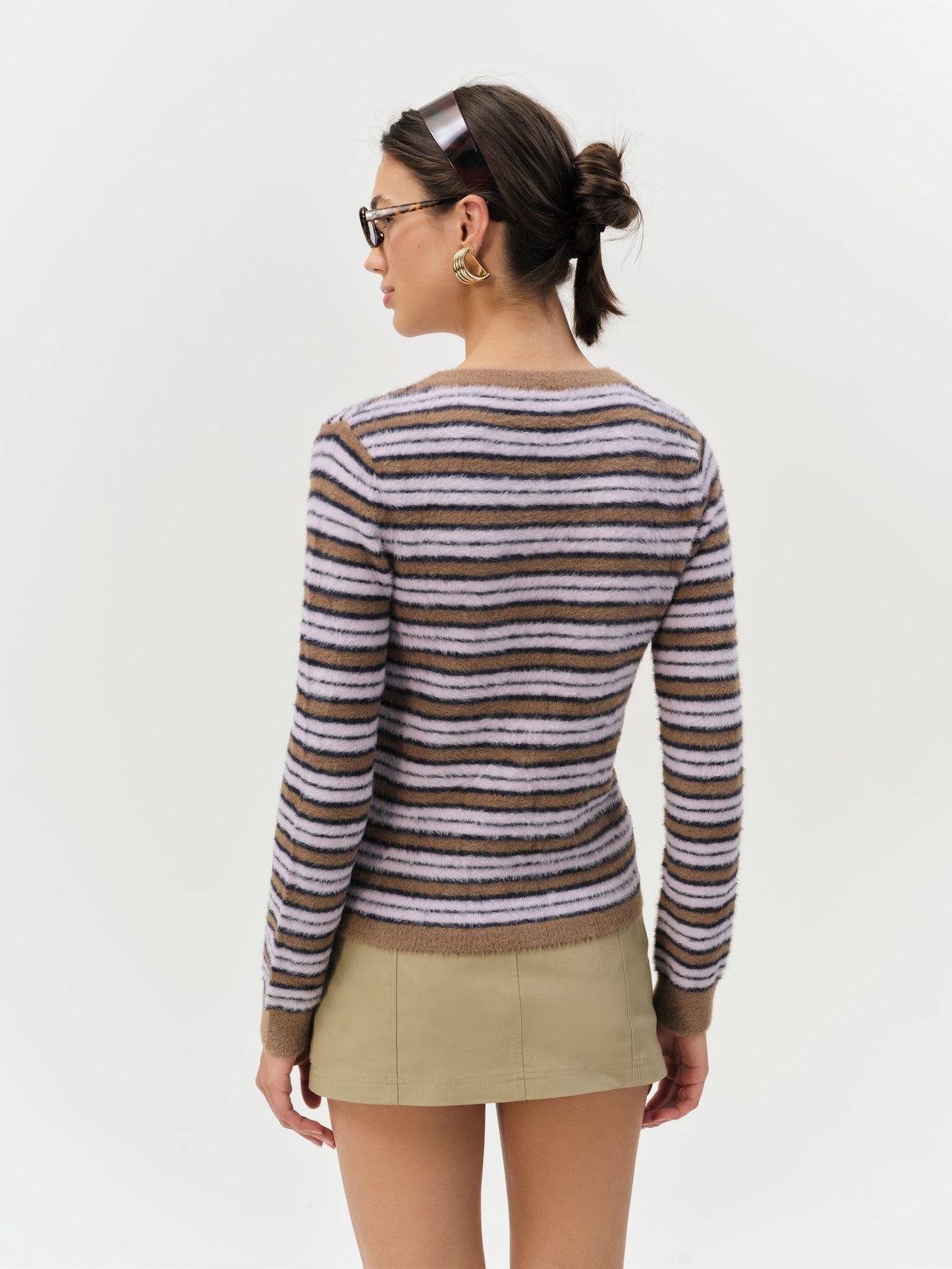 For Love & Lemons Nora Striped Cardigan