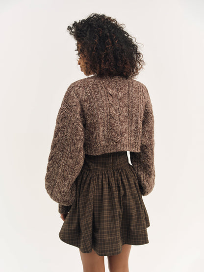 For Love & Lemons Nathalie Knit Cropped Cardigan