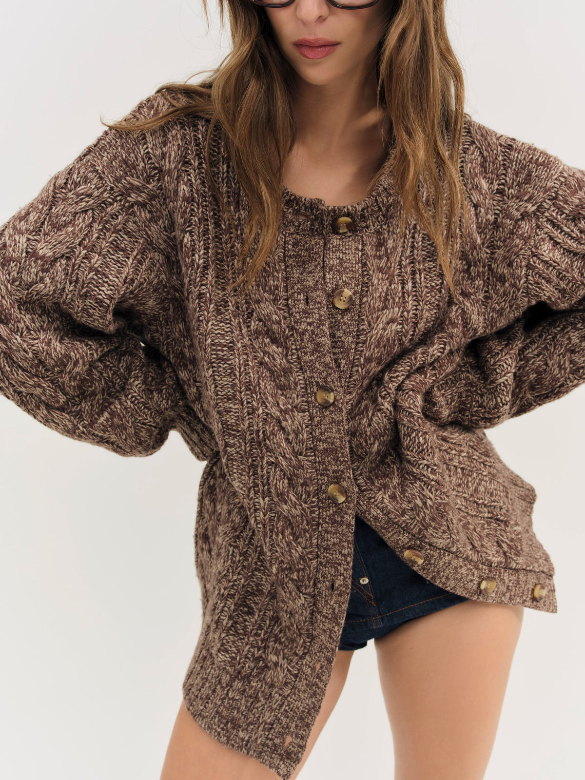 For Love & Lemons Nathalie Knit Oversized Cardigan