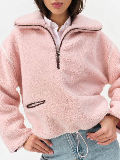 For Love & Lemons Melody Pullover Sherpa Jacket