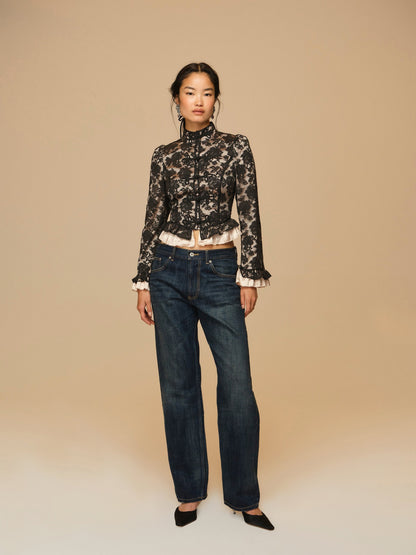 For Love & Lemons Victorian Lace Military Jacket
