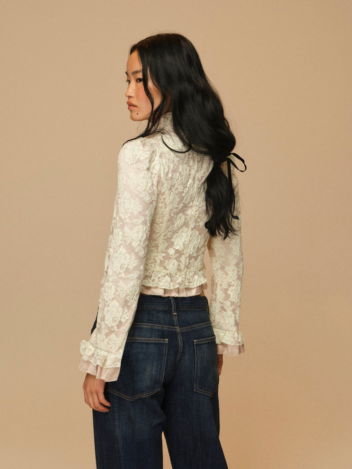 For Love & Lemons Victorian Lace Military Jacket