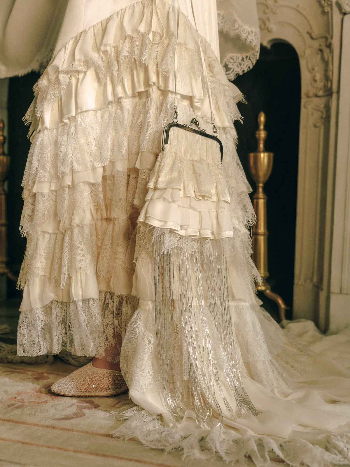 For Love & Lemons Vienna Ruffled Bag