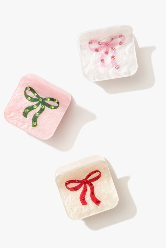 For Love & Lemons Bows Crystal Claw Clip Set of 3