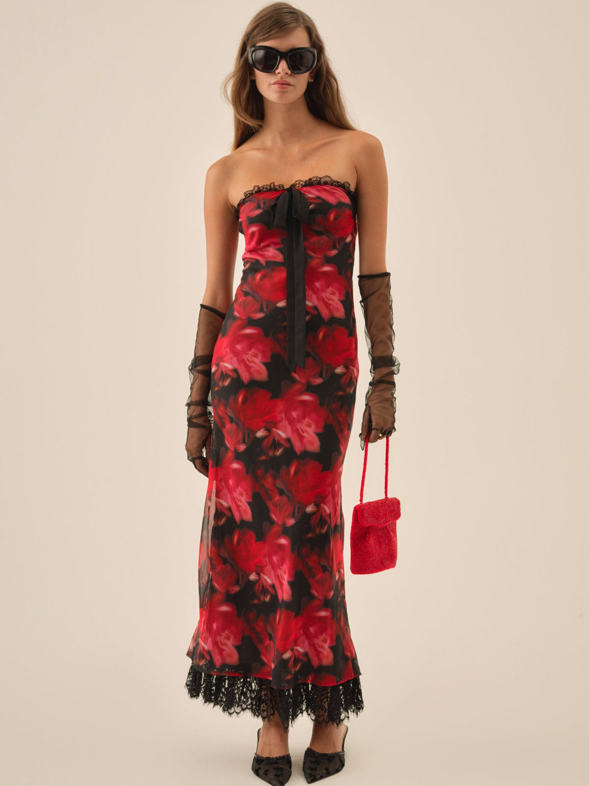 For Love & Lemons Dark Romance Maxi Dress