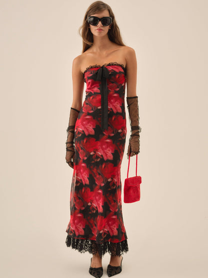 For Love & Lemons Dark Romance Maxi Dress
