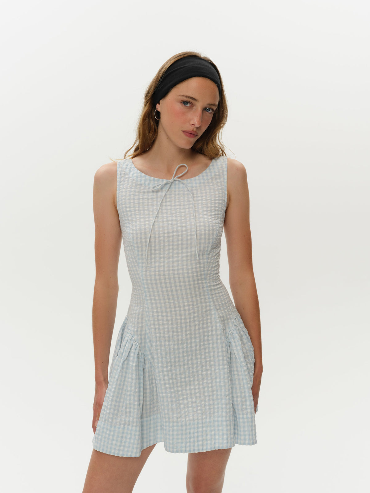 For Love & Lemons Scotch Bonnet Gingham Mini Dress