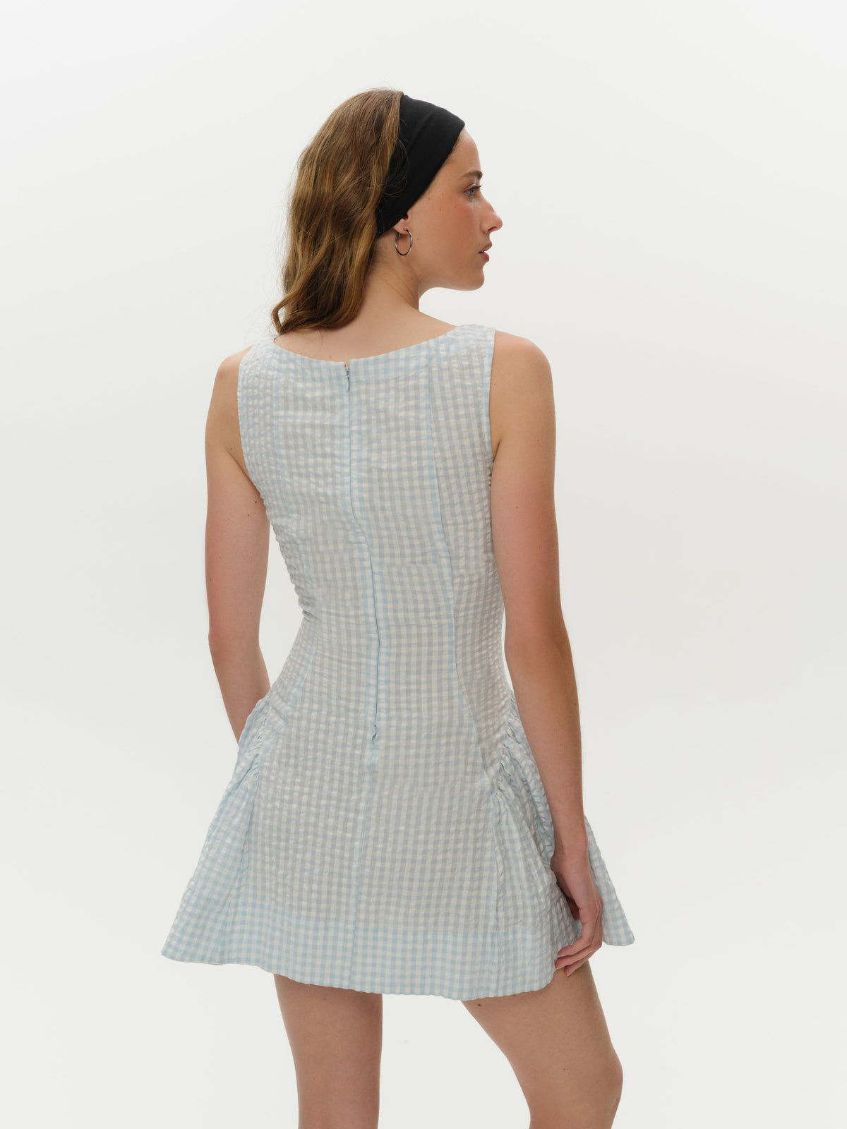 For Love & Lemons Scotch Bonnet Gingham Mini Dress