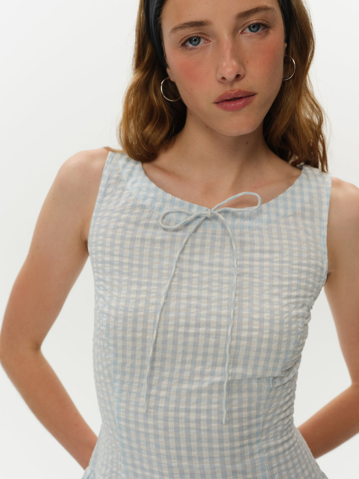 For Love & Lemons Scotch Bonnet Gingham Mini Dress