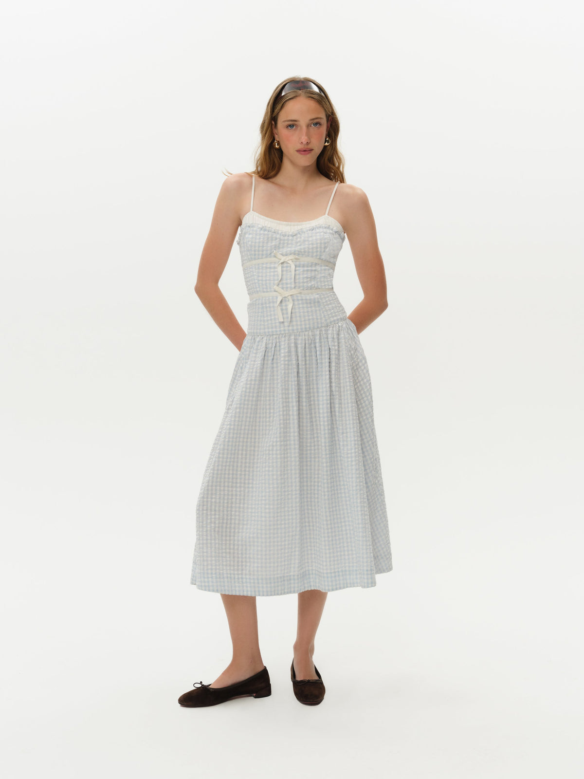 For Love & Lemons Georgia Gingham Midi Dress