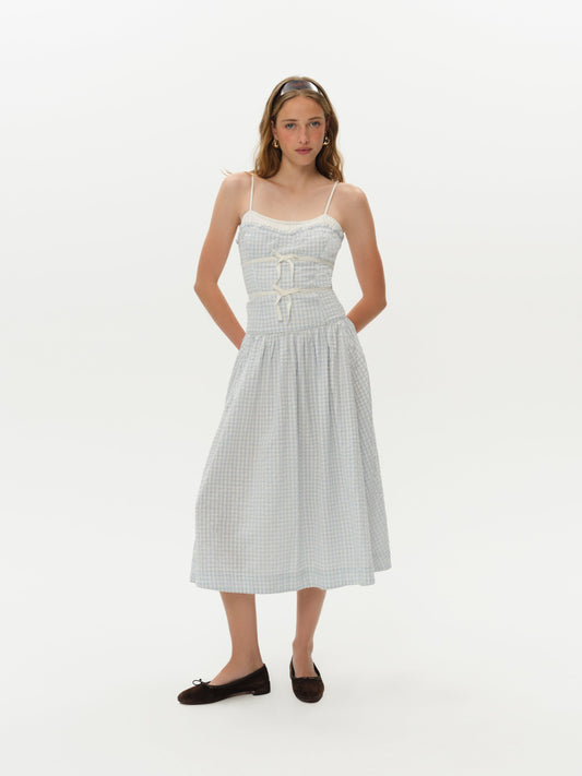For Love & Lemons Georgia Gingham Midi Dress