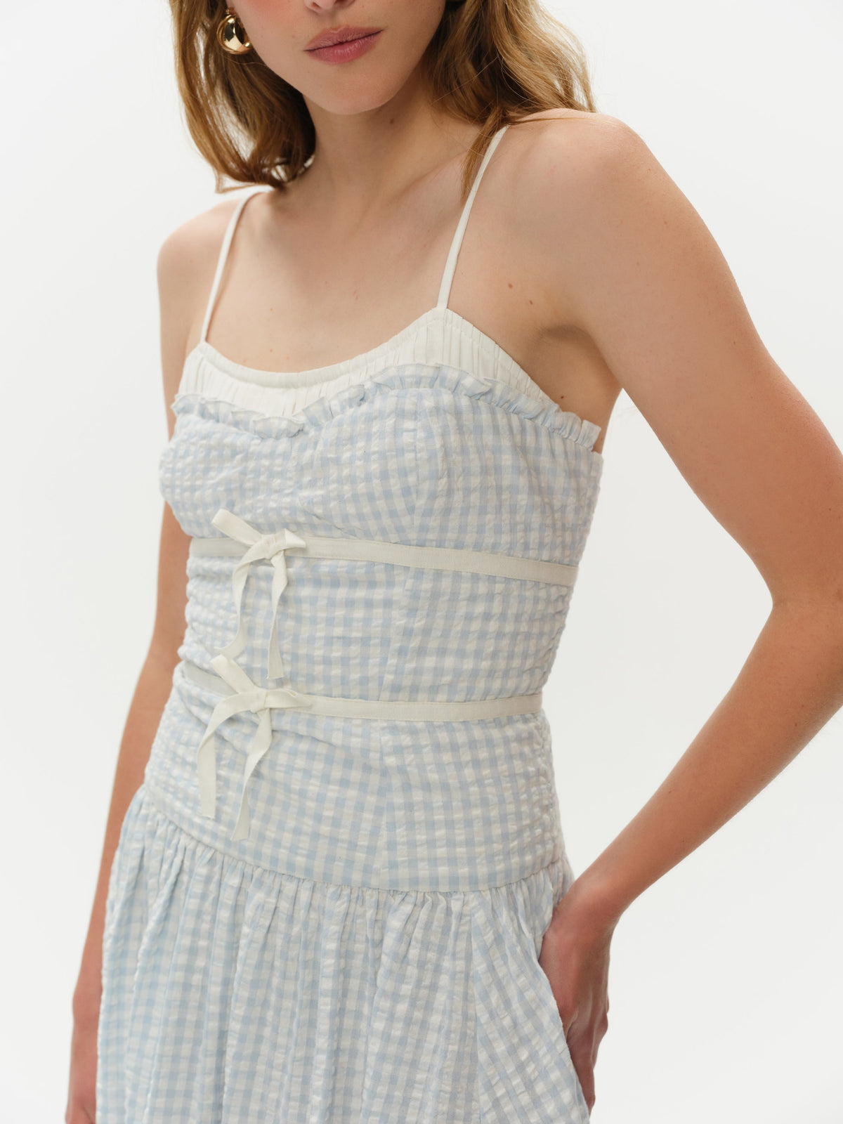 For Love & Lemons Georgia Gingham Midi Dress