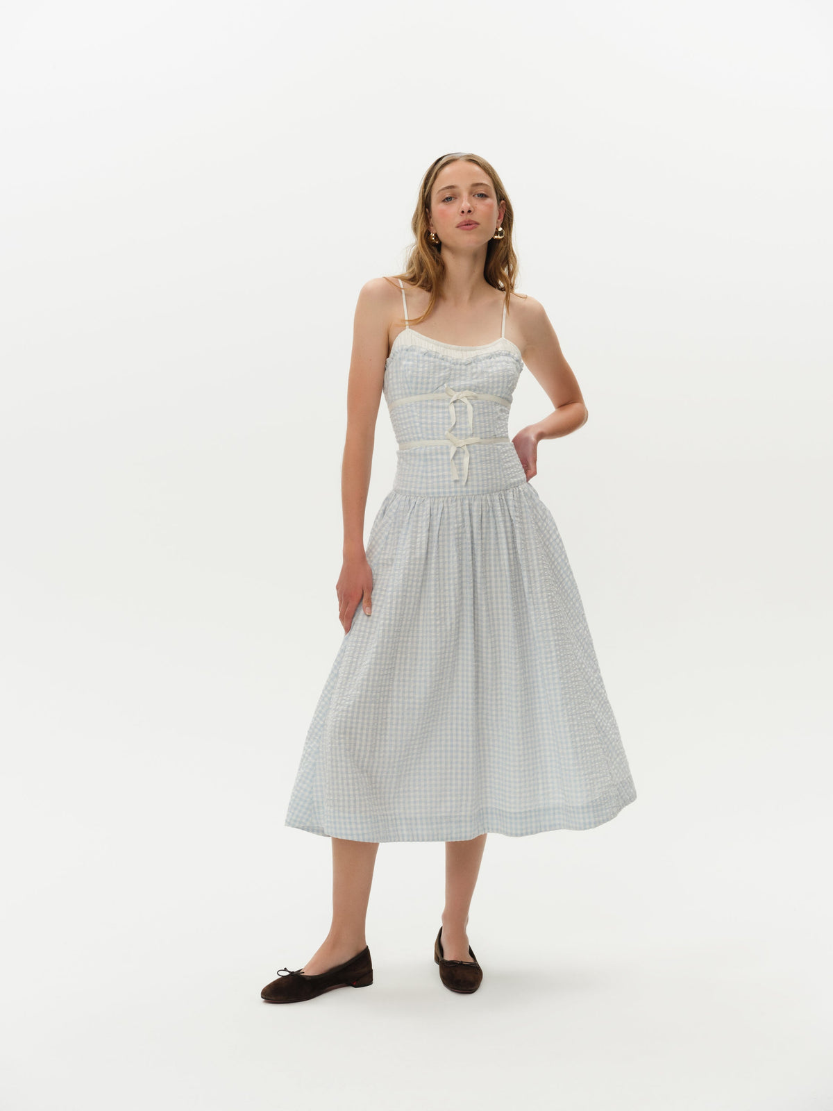 For Love & Lemons Georgia Gingham Midi Dress