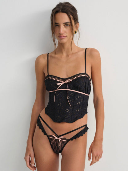 For Love & Lemons Elena Eyelet Bustier