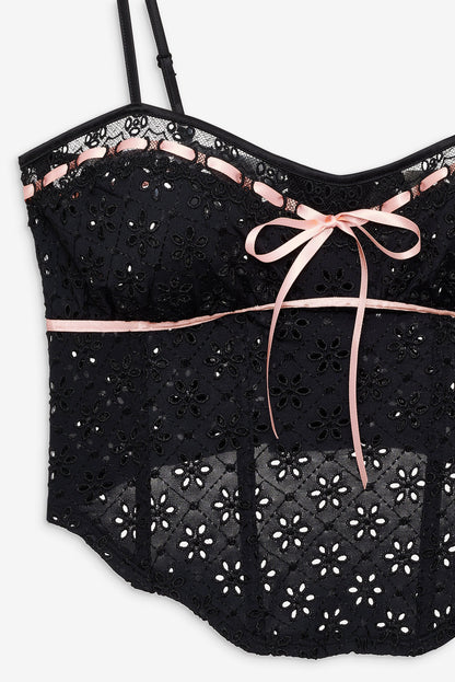 For Love & Lemons Elena Eyelet Bustier