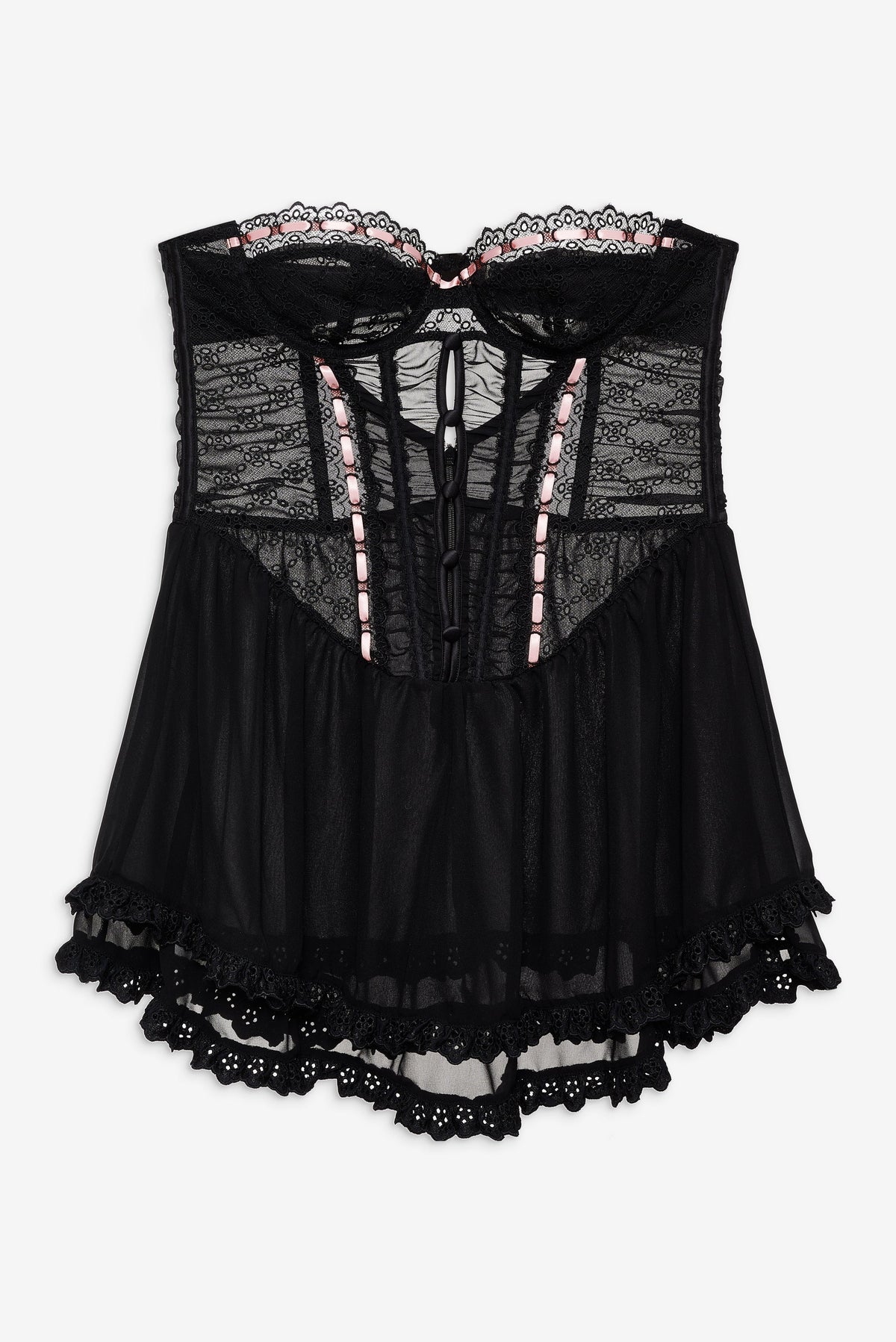 For Love & Lemons Elena Eyelet Slip Dress