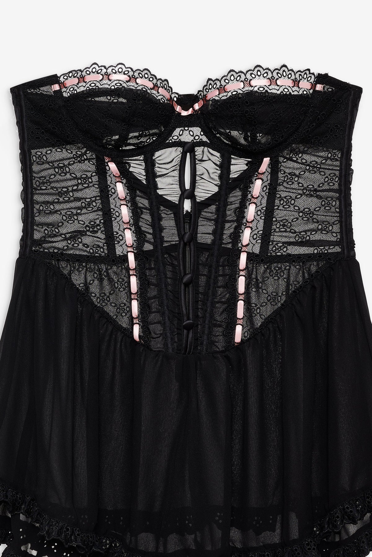 For Love & Lemons Elena Eyelet Slip Dress