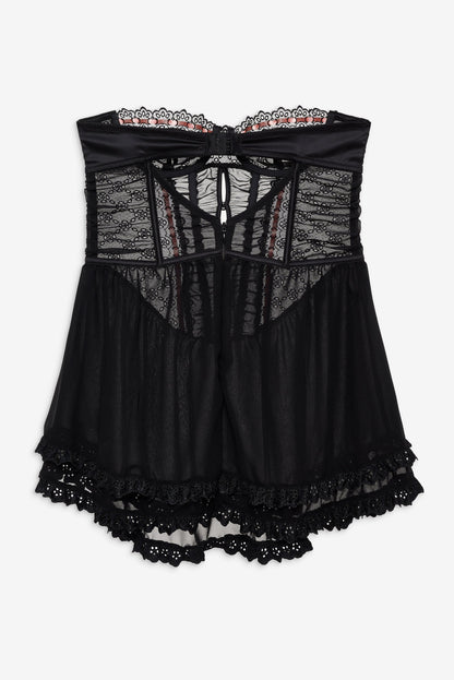 For Love & Lemons Elena Eyelet Slip Dress