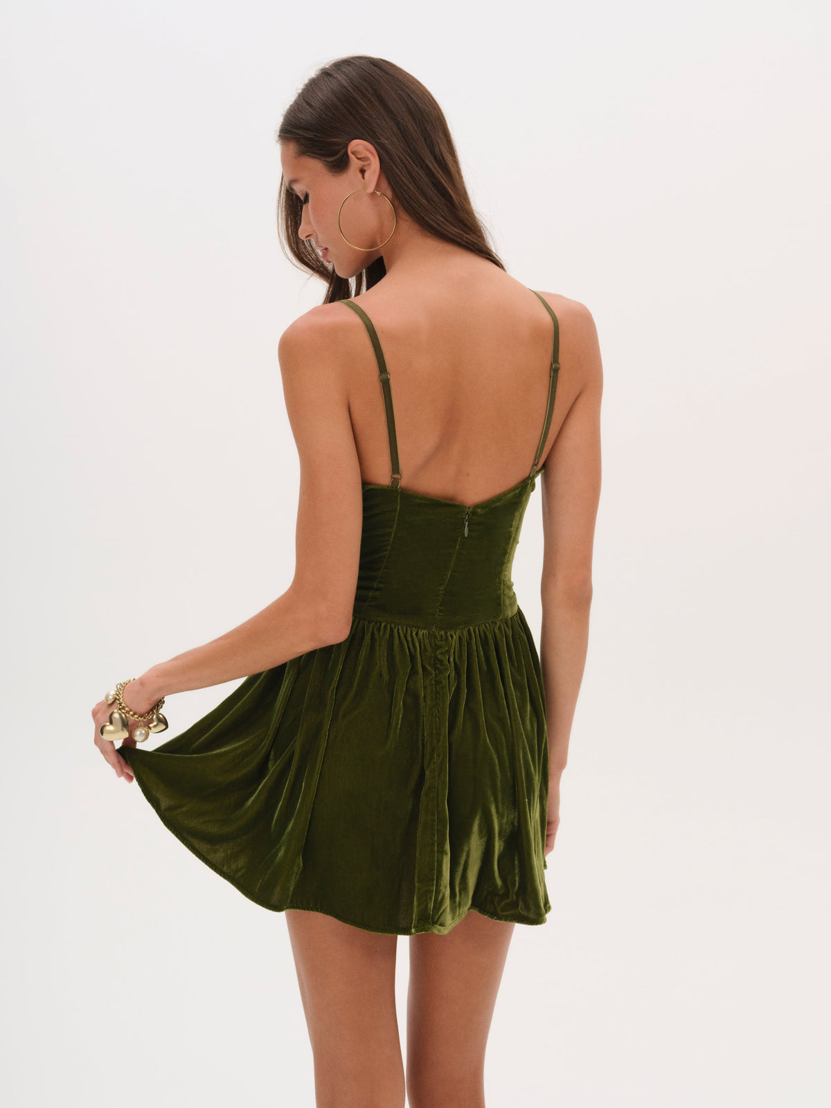 For Love & Lemons Martini Velvet Mini Dress