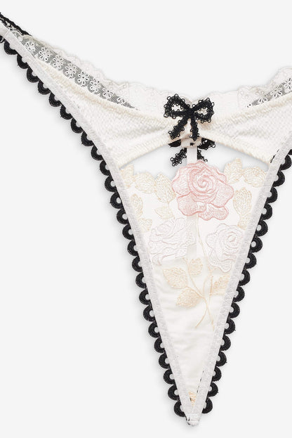 For Love & Lemons Evie Floral Thong Panty