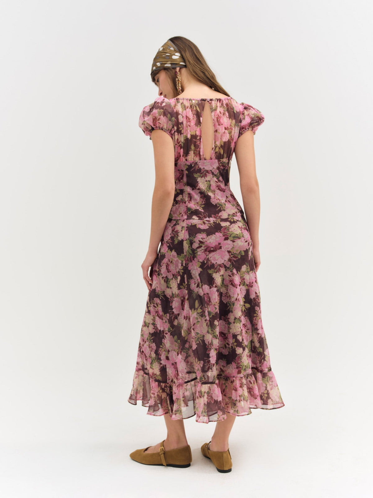 For Love & Lemons Adeline Floral Midi Dress